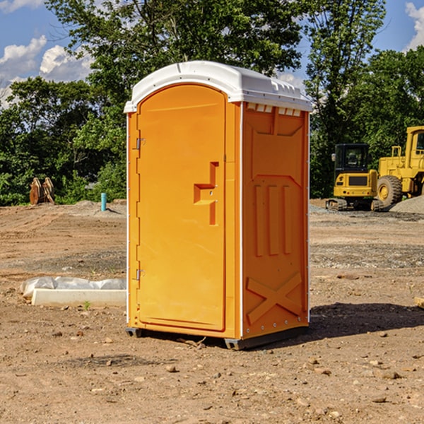 how often are the porta potties cleaned and serviced during a rental period in Browns Lake Wisconsin